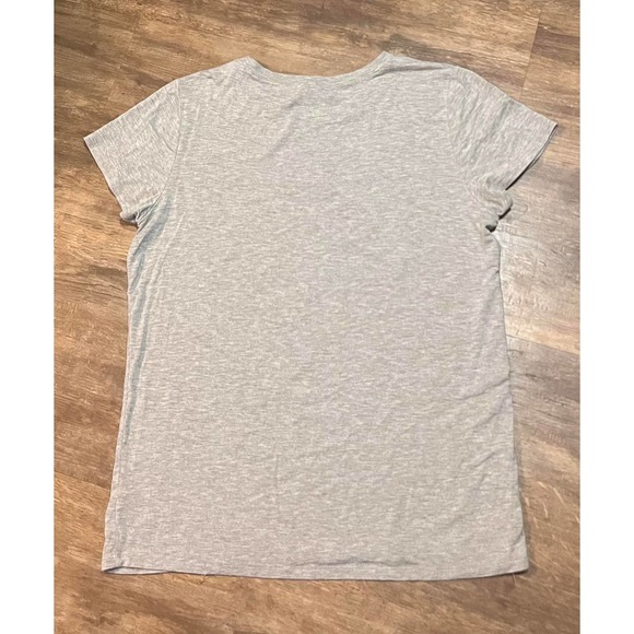 Macbeth Collection Gray Metallic Palm Tree Shirt Size Large - Picture 3 of 3